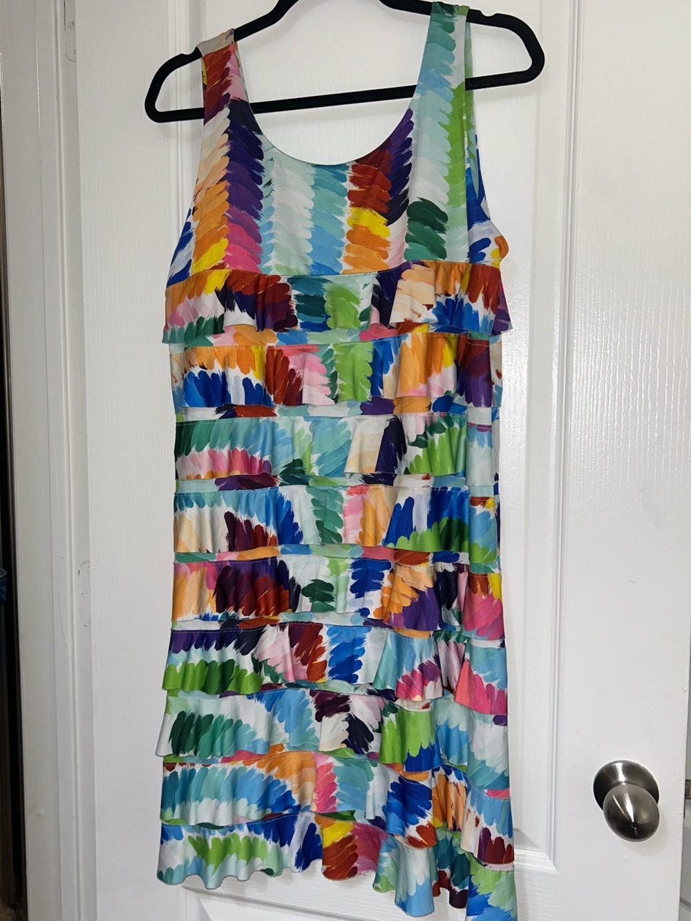 ISLE by Melis Kozan Sleeveless Tiered Ruffle Cha Cha Dress Size XL - Picture 6 of 6